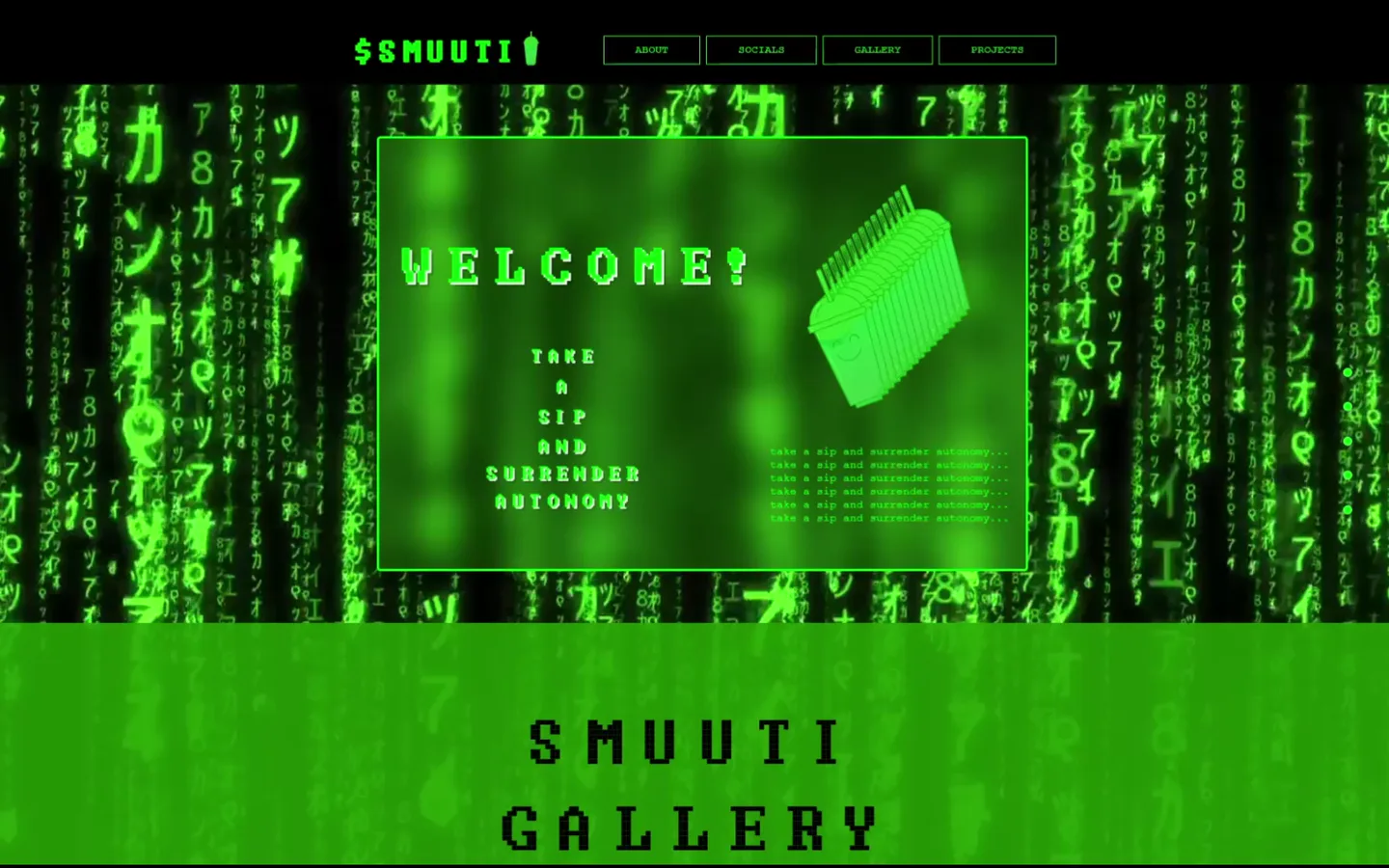 Smuuti home page